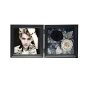 5*7'' Amazon hot selling Solid Wood 3D Custom White Preserved Flower Rose Shadow box Photo Frame